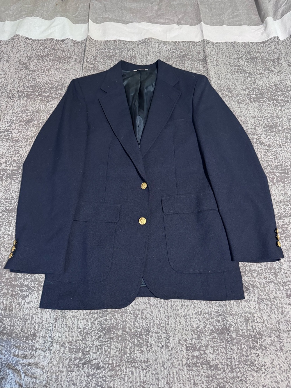 David’s Clothing Wall Street Collection Navy Single-Breasted Spirt Coat